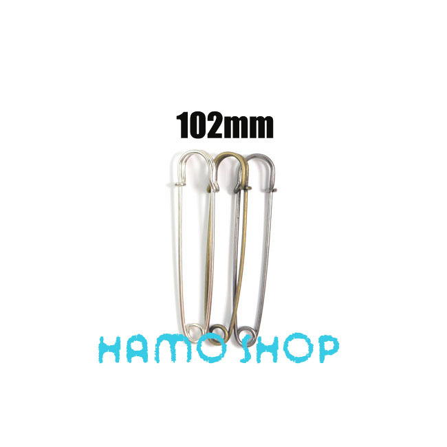 10pcs lot 102mm Metal font b Kilt b font Large Safety Brooch Pins Findings Fastening Jewellery