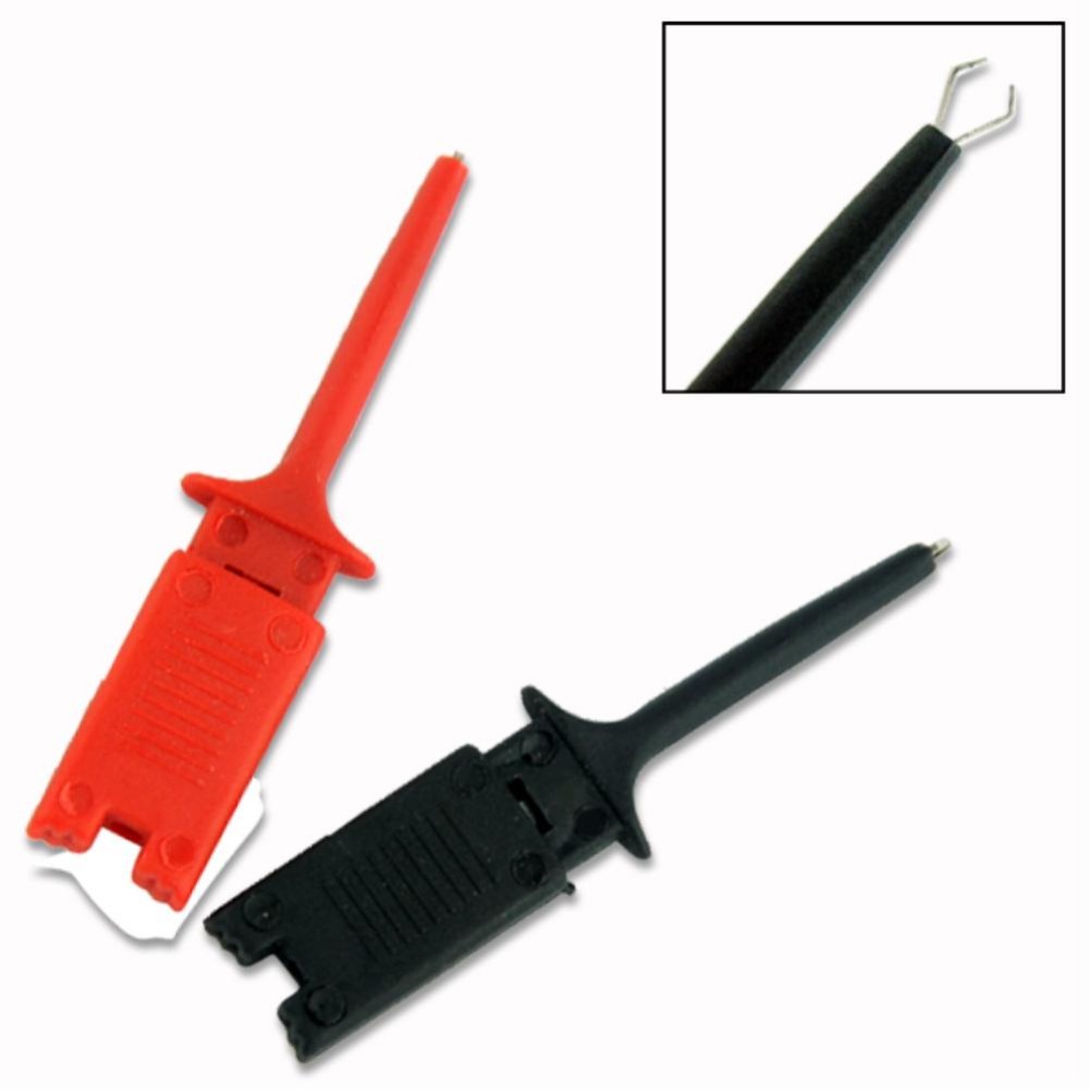 2 Pcs/lot  Test Clip Mini SMD IC Hook Probe Jumper Probe Cable Grabber Test Hook Probe Clip For Multimeter SMD IC EN0729