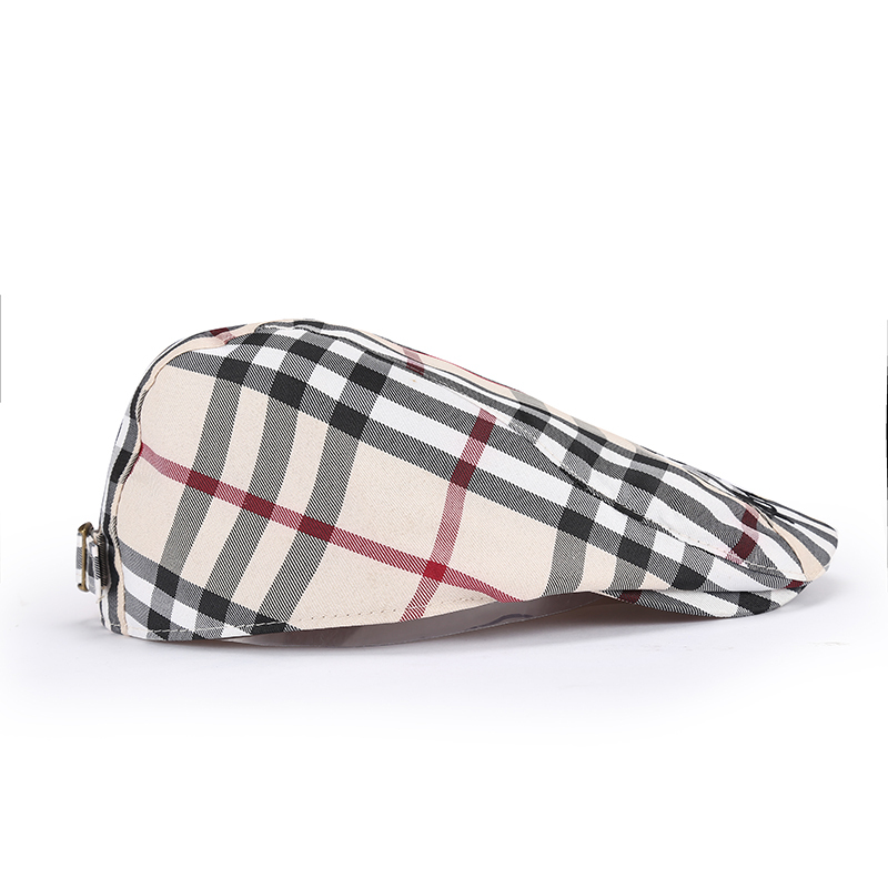 male Cap 2015 spring and summer Berets fashion hat for man trend beret Men large plaid