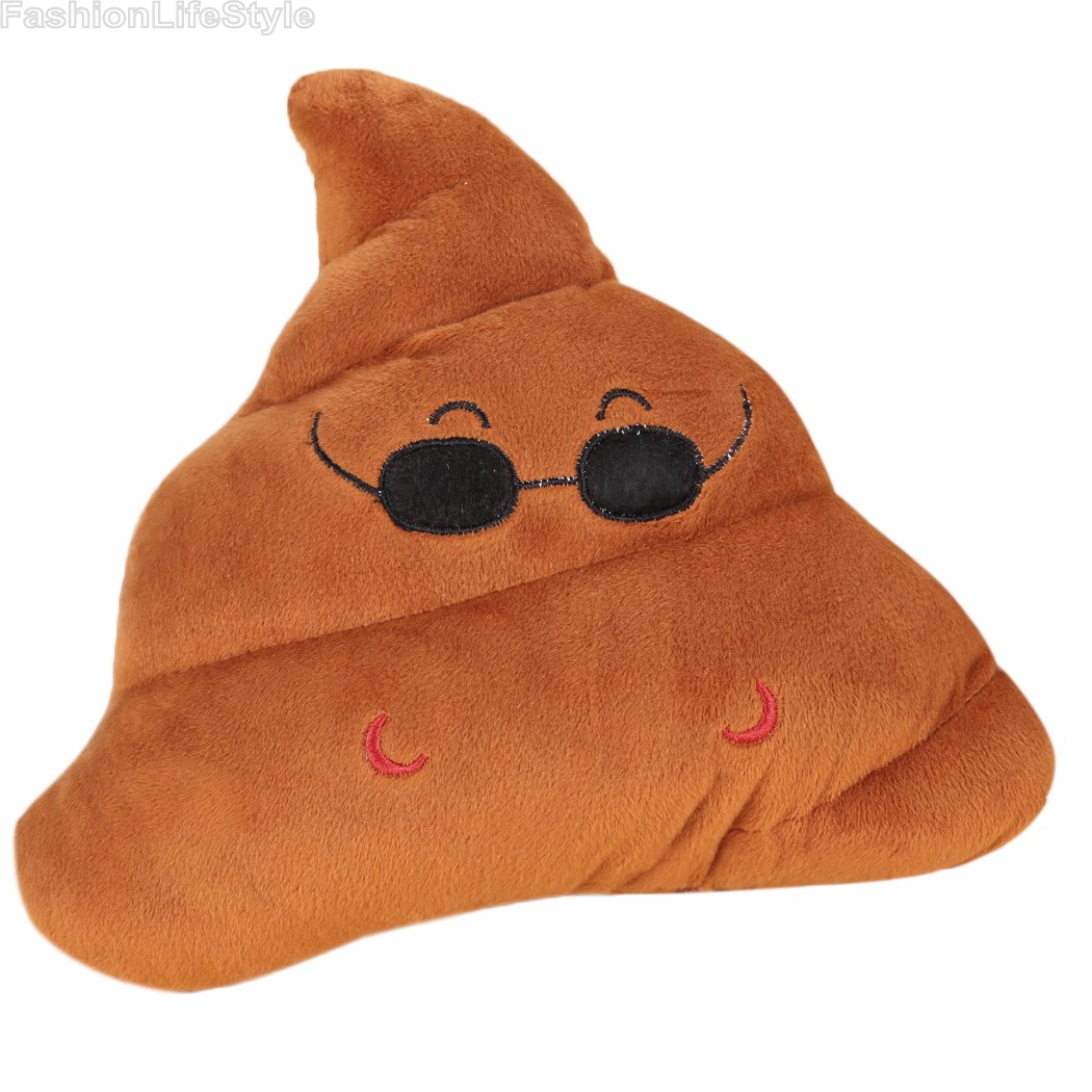 poo emoji cushion