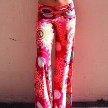 New Fashion 2016 Women Pants Summer Pants Floral Printed Trousers Lady Pants Loose Full-Length Bohemian Sport X0119