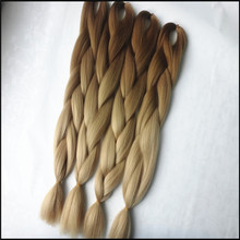 Braiding Hair!!! Sock 3pcs/lot 24inch 24#&27F# Ombre Two Tone Colored Kanekalon Jumbo Braiding Synthetic Hair