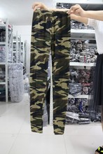 2015 New Personalized Army Camouflage women Leggings summer style Fashion sport legging Hot sell free shipping