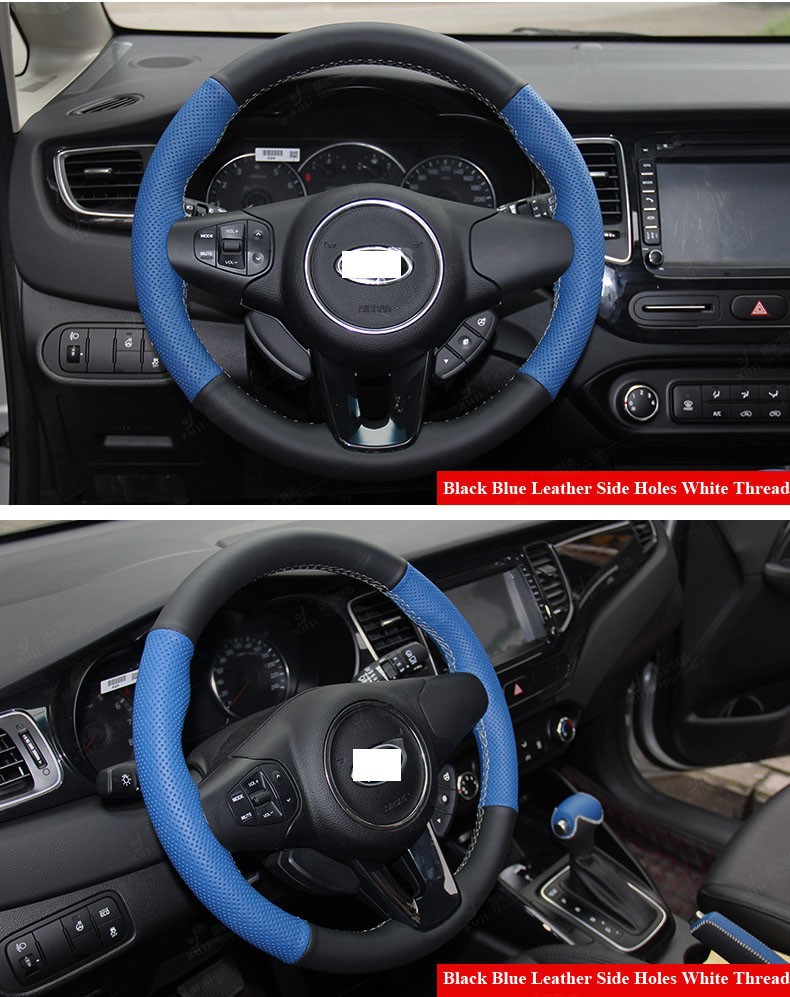 for Kia Carens 2012 2013 leather steering wheel covers