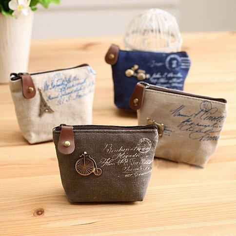 New Fashion women canvas coin purse cute Vintage Wallets Storage bags monederos Card bags bolsas carteira