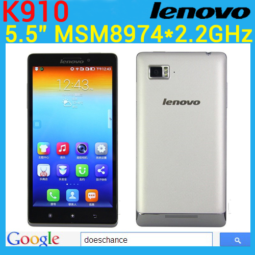 Original Lenovo K910 cell phones Vibe Z 5 5 inch FHD Quad Core 2 2GHz 5