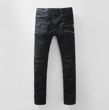 NWT BP Luxury Brand Designer Men’s Runway Biker Slim Washed Jeans Pairs Vaqueros Mens Denim Trousers High Quality Jeans for Men