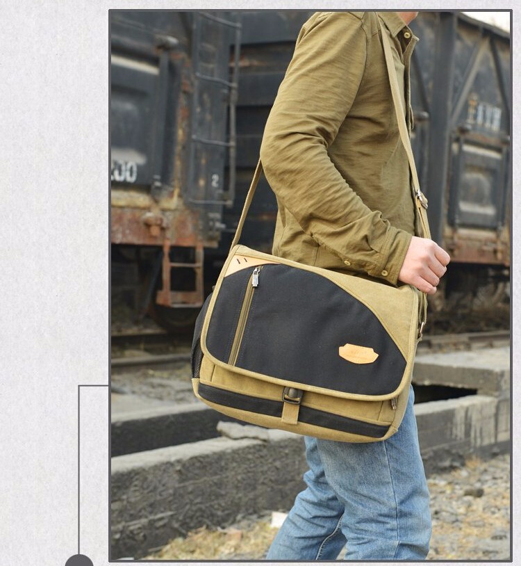 New Fashion Men Messenger Bags Sport Canvas Male Shoulder Bag Casual Outdoor Travel Hiking Military Messenger Bag (4)