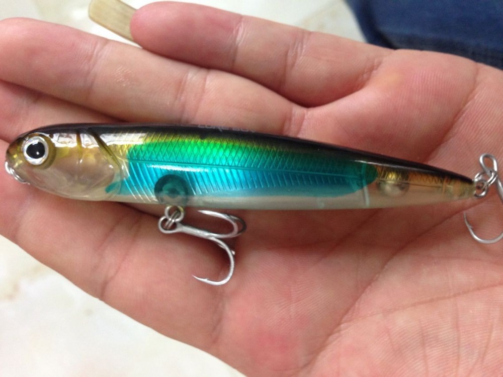2015NewArrivalPencilLure95mm96gTopwaterWalkDogFishingLures