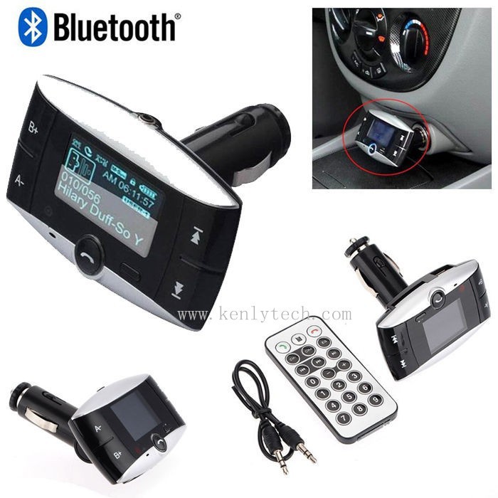 1.5 LCD Bluetooth car kit MP3 Player SD MMC USB Remote FM Transmitter Modulator5
