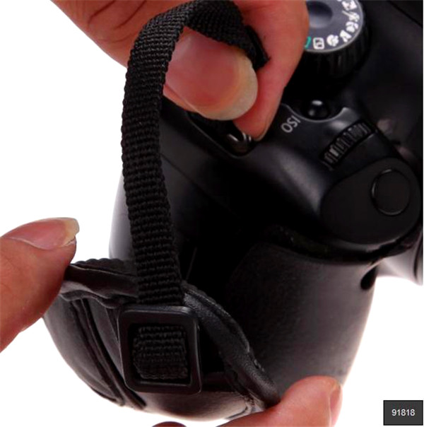 PU leather camera wrist strap