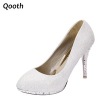 2016 New Hot Elegant Wedding Shoes White Bridal Shoes Bridesmaid Shoes Banquet Dress Shoes Women Pumps Size 34-41 SF117