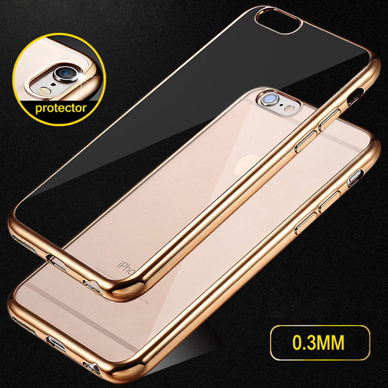 Luxury Ultra thin Plating Silicon TPU Soft Cover font b Case b font For font b