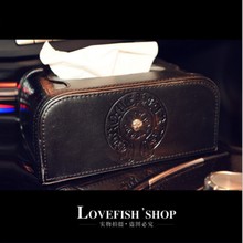 IT IS MY CAR universal Car tissue boxes holder Chrome Hearts grade imitation crocodile skin cool styling IT IS EXPENSIVE