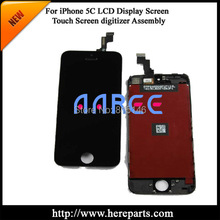 5pcs/set + Free shippig 100% tested guarantee for iPhone 5C LCD screen digitizer Assembly with frame Replacement Black/White
