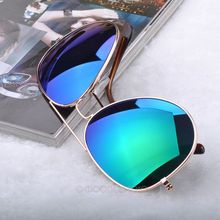 2015 New Fashion sun glasses Goggle AVIATOR Metal Eyewear Bat Mirror UV Protection Multi Color for