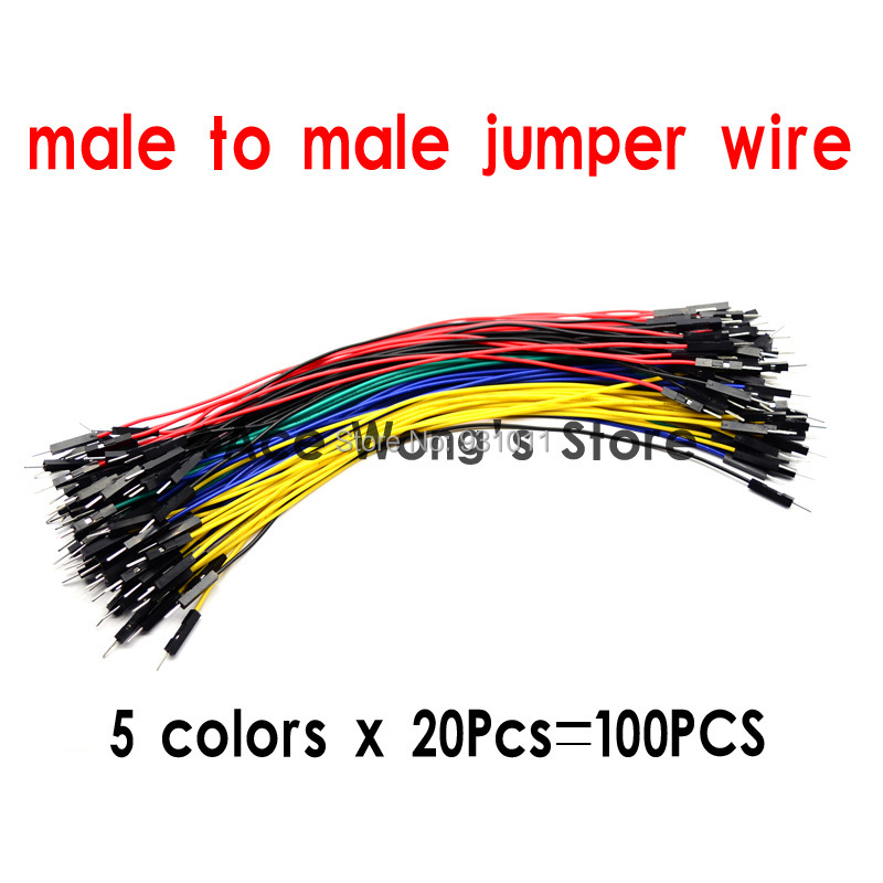 Гаджет  Free shipping Drop shipping New 100pcs New Random Color 1p to 1p 18cm male to male jumper wire Dupont cable for Arduino None Электронные компоненты и материалы