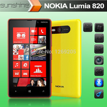 Original Unlocked Nokia Lumia 820 Mobile phone 4.3″ AMOLED Dual Core 1G/8GB Refurbished phone 8MP WCDMA GPS NFC Windows phone 8