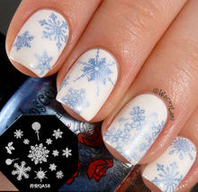 Nail Art Stamp Stamping Template Plate Cute Snowflake Nail Tool Design