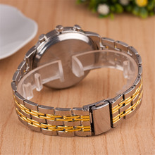 2015 Free shipping relogio masculino quartz watch Full steel Sliver strap men s watch high quality