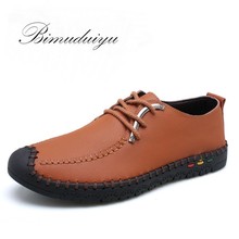 Daily Spring Summer Genuine Leather Men’s Soft Flat Shoes Brand Casual Single Light Leisure Boots Daily Driving Walking Sale