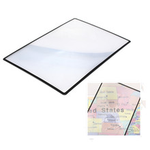 High quality 180x120mm Convinient A5 Flat PVC Magnifier Sheet X3 Book Page Magnification Magnifying Reading Glass Lens