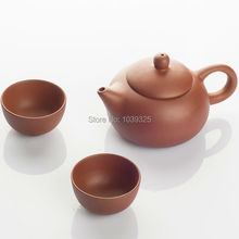 Drinkware Coffee Tea Sets New 2014 Yixing Purple Teapot 3 Pieces Set Tea Service Tea Cup