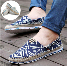 High Quality Canvas Shoes For Men Breathable Fashion Casual Loafers Driving Shoes Lace-up Flats Shoe New Alpargatas
