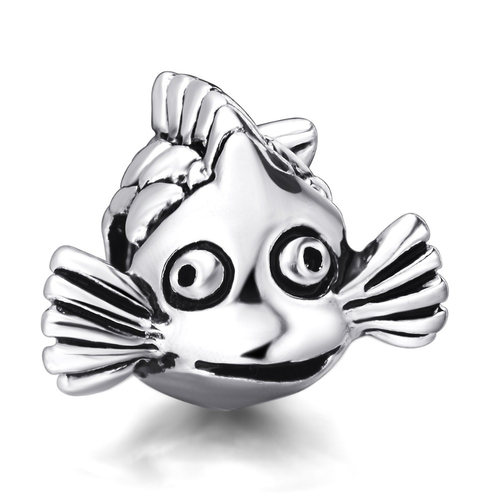 Wholesale-Smiling-Fish-Charm-925-Sterling-Silver-European-Charms-Beads ...