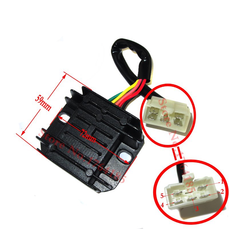 Go Kart Parts 4-Pin Rectifier Voltage Regulator Baja Dune 150 DN150 for