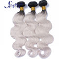 New Arrival Ombre Human Hair Extensions 7A Grade Brazilian Body Wave 1B Grey Ombre Brazilian Hair