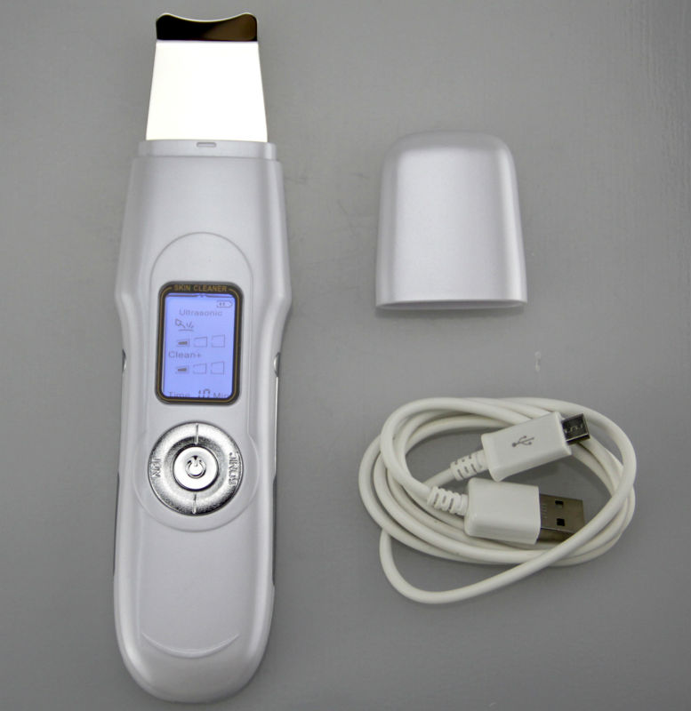 LCD Screen Portable Ion and Ultrasonic Face Skin S...