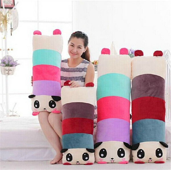 Super Cute Soft Plush Panda Face Long Pillow Cushion Stuffed Cartoon Pillow Toy Creative ...