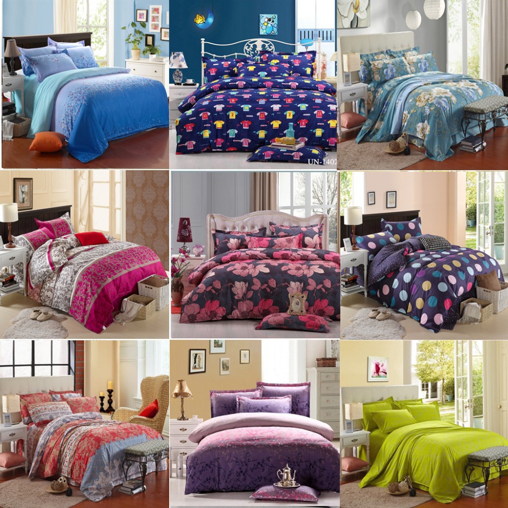 Promotion !!!Free Shipping Reactive Printing BEDDING 4pcs Bedding Set duvet cover set queen king size QUILT COVER SET