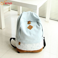 50pcs/lot Wholesale Girls/Womens Vintage Denim Casual Backpack