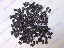 Hair extension heat shrinkable tube with silicon Black glue hot glue hair extension hair extension buckle 500pcs/bag