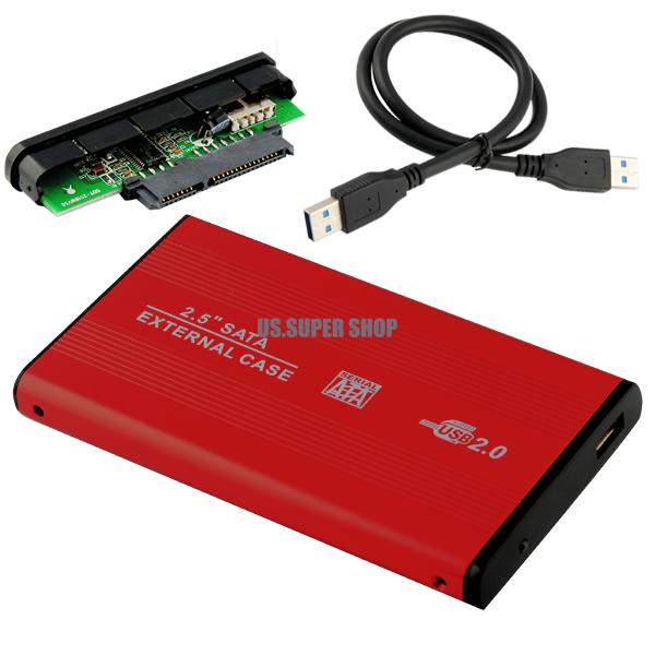 Red HDD disco rígido móvel externo caixa 2 5" SATA USB 2 0 em Gabinete HDD de Computador Artesanato Sustentavel No Tocantins ~ Red HDD disco rígido móvel externo caixa 2 5" SATA USB 2 0 em Gabinete HDD de Computador