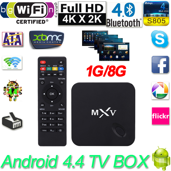 Телеприставка OEM 1080P MXV Android 4.4 TV Box Amlogic S805 1G /8G h.265 XBMC DLNA Miracast WiFi Bluetooth 4.0
Телеприставка OEM 1080P MXV Android 4.4 TV Box Amlogic S805 1G /8G h.265 XBMC DLNA Miracast WiFi Bluetooth 4.0