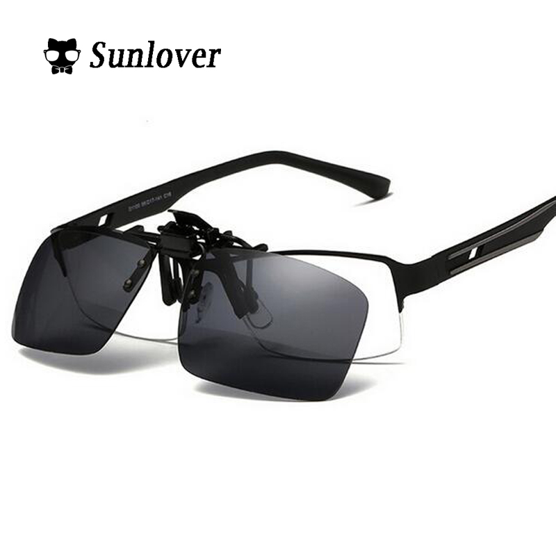 High quality Polarized Clip On Sunglasses Driving Night Vision Lens Sun Glasses Anti-UVA Anti-UVB For Women & Men