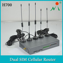 Factory Direct Sell H700 Industrial Wireless 3G Dual SIM Router SIM Slot Two Modem WCDMA CDMA WiFi Router OEM Available