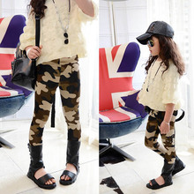 Baby Kid Girls Camouflage Pants Stretch Legging Causal Trousers