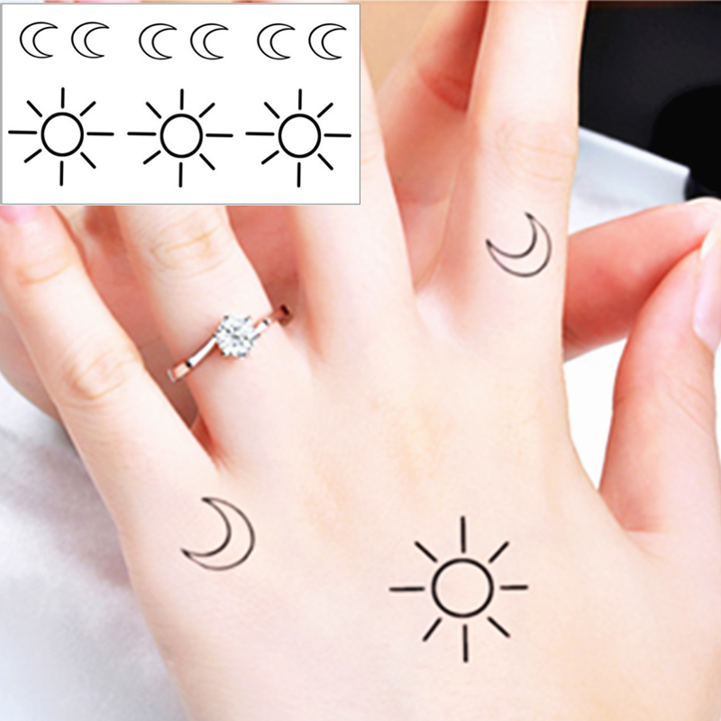 25 style temporary tattoo body art small sun and moon 25 style temporary tattoo body art small sun and moon