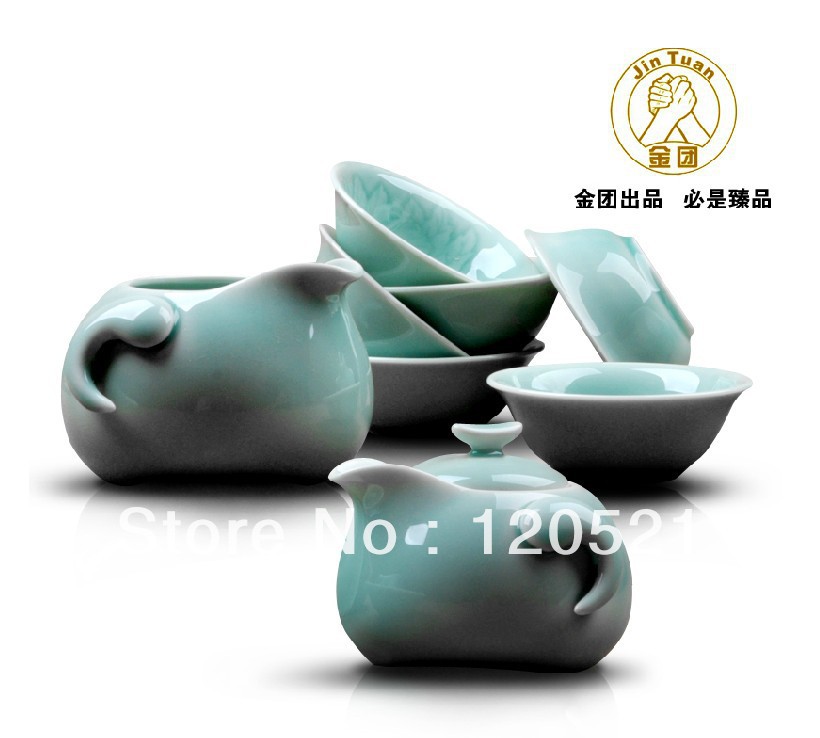 Jintuan tea set kung fu tea set ceramic celadon tea set TC1404 8pieces set Free shipping