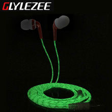 L-BOXYUE Luminous In-Ear Stereo MP3 Music Headset Earphone with Microphone Calling Cellphone Headphone