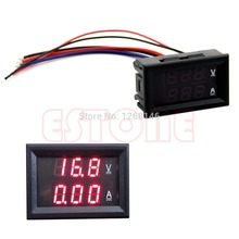 A96 DC 100V 10A Voltmeter Ammeter Red LED Panel Amp Dual Digital Volt Meter Gauge