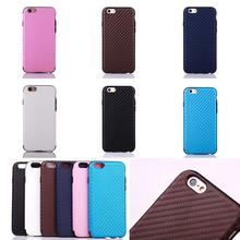 TPU + PU New Soft Carbon Fiber Skin Back Mobile Phone Accessories Cover Case for Apple 5.5″ for iPhone 6 Plus