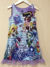 Monster Ella Princess Dress Kids Dresses Clothing for Girls Ever After High Monster Dress Cartoon Girl