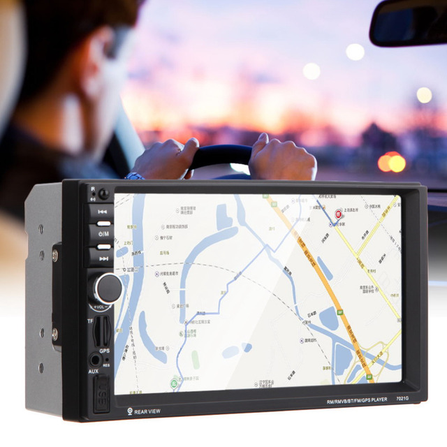 Автомобиль MP4 MP5 Плеер GPS Навигации 7 "Bluetooth Сенсорный Экран FM/AUX-IN/USB/SD В Тире Аудио Видео Плеер Поддержка Камеры Заднего вида