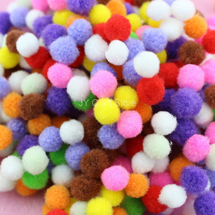 Set Of 1500pcs 2/5" 10mm Pom Pom Ball Pompom Yarn Pom Pom Decoration ...