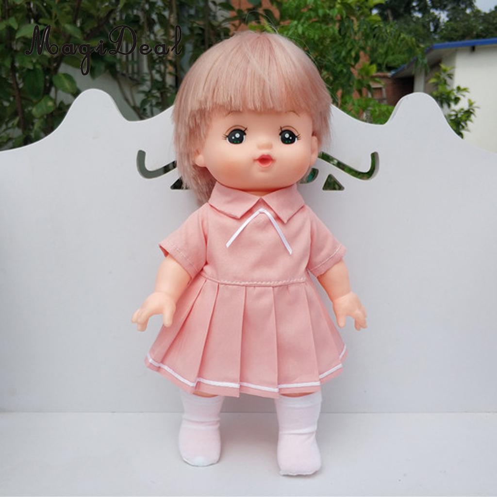 Outfit Dress Skirt Shoulder Bag Socks for 10 inch Mellchan Doll